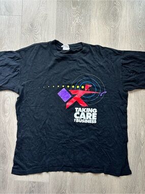 Vintage “Taking Care of Business” Black Graphic Tee Size XXL